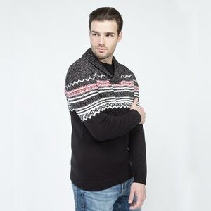 True North Denim Fair Isle XXL (Fits M) Winter Knit Sweater Cottage Core
